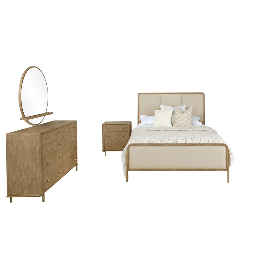 Arini 4-piece Eastern King Bedroom Set Cream and Sand Wash-zoom-2