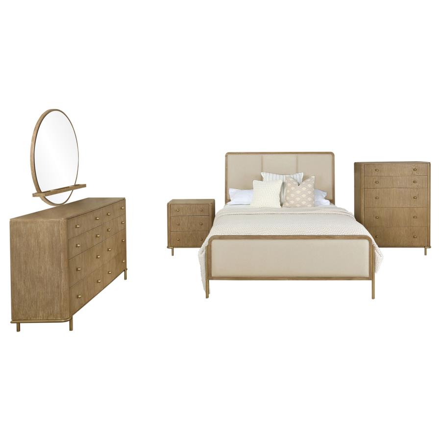 Arini 5-piece Eastern King Bedroom Set Cream and Sand Wash-2