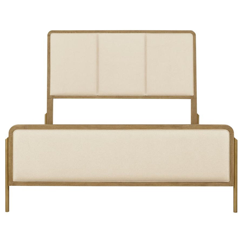 Arini 56-inch California King Panel Bed Cream and Sand Wash-zoom-