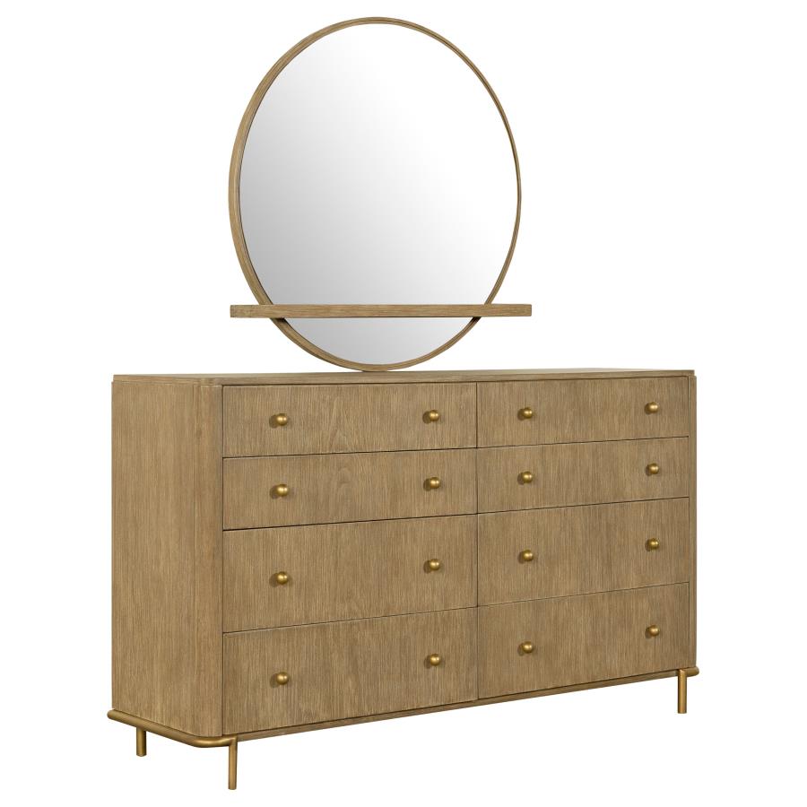 Arini 8-drawer Dresser with Mirror Sand Wash-zoom-1