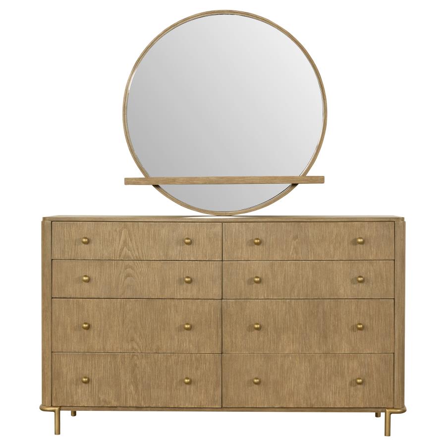 Arini 8-drawer Dresser with Mirror Sand Wash-zoom-3