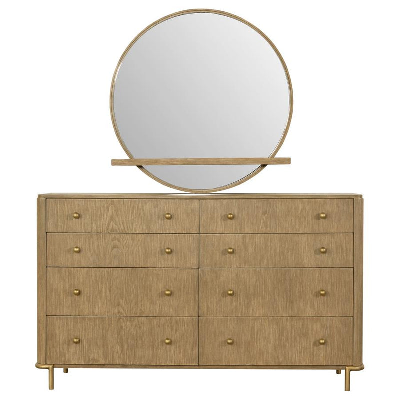 Arini 8-drawer Dresser with Mirror Sand Wash-zoom-