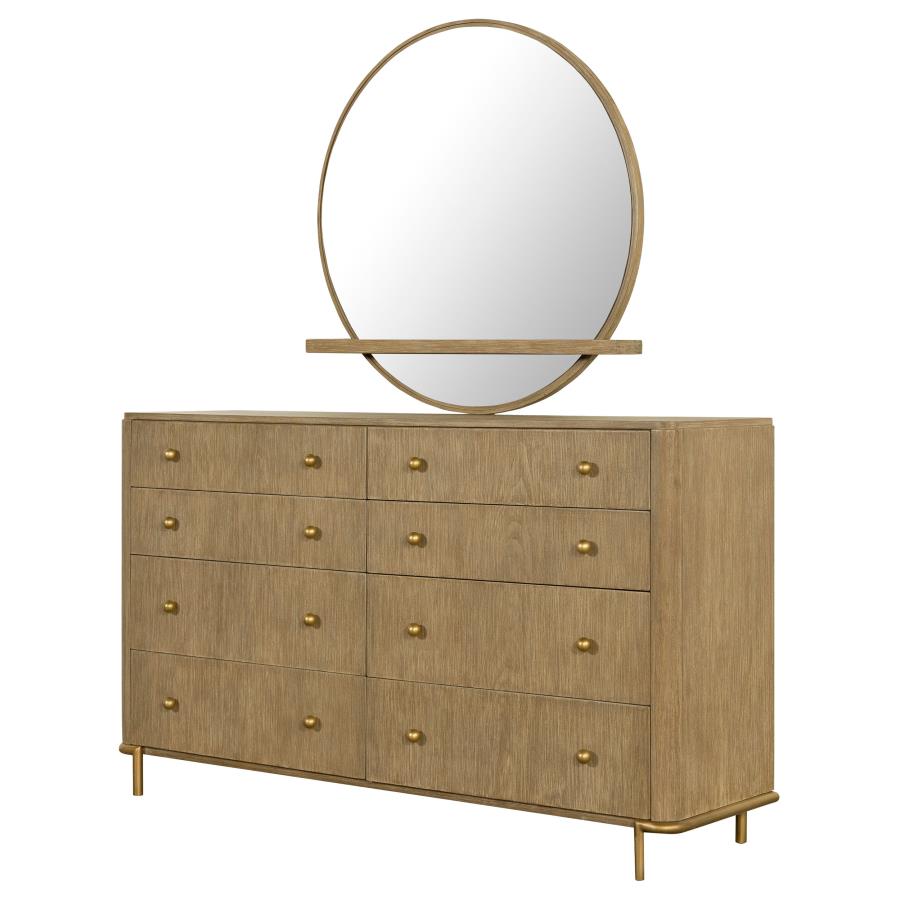 Arini 8-drawer Dresser with Mirror Sand Wash-4