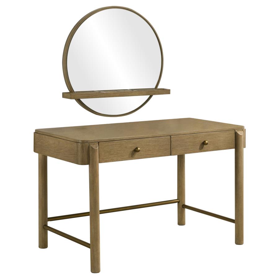 Arini 2-piece Makeup Vanity Table and Mirror Set Sand Wash-zoom-1