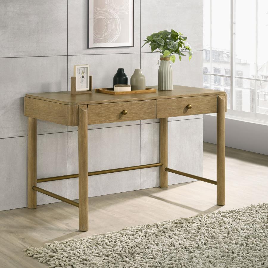 Arini 2-drawer Vanity Desk Makeup Table Sand Wash-2