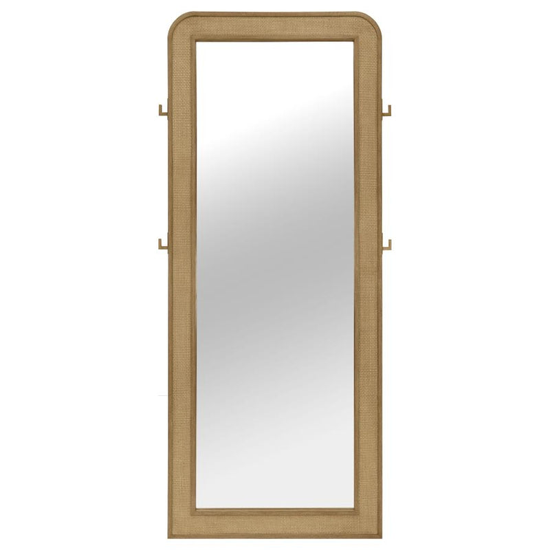 Arini Cane Weave Full Length Standing Floor Mirror Sand Wash-zoom-