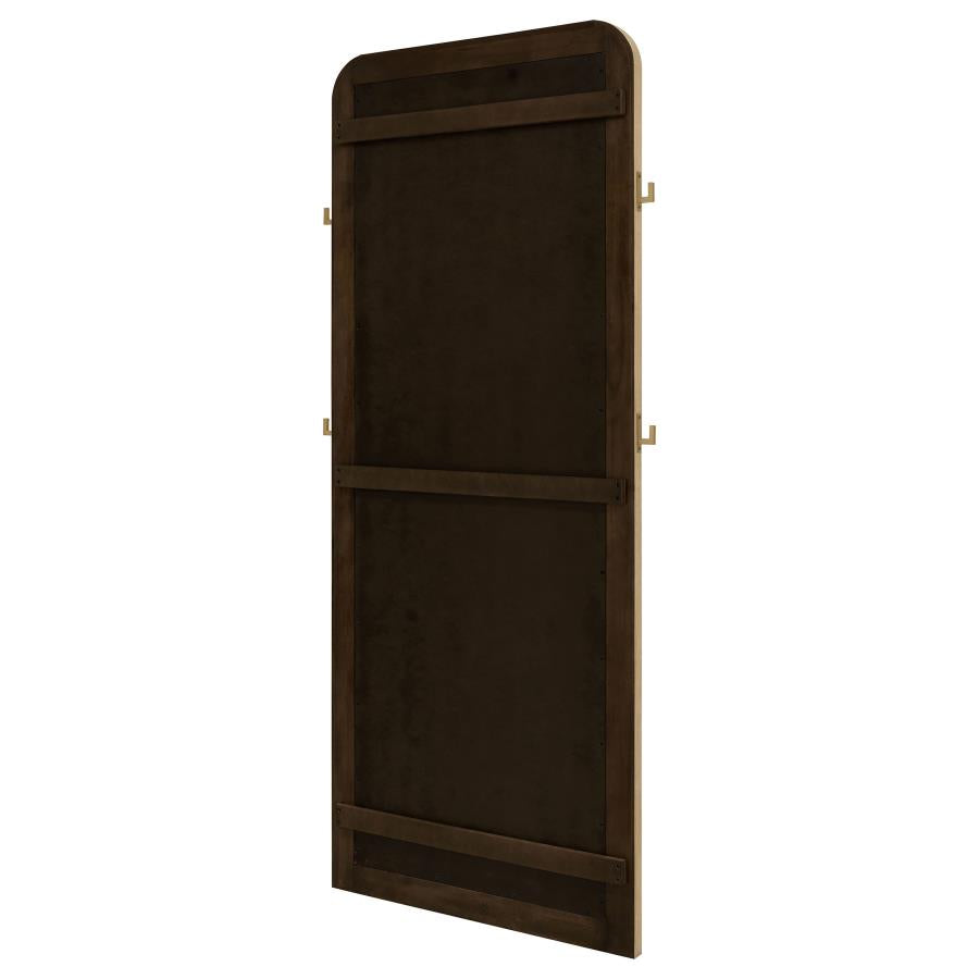 Arini Cane Weave Full Length Standing Floor Mirror Sand Wash-8