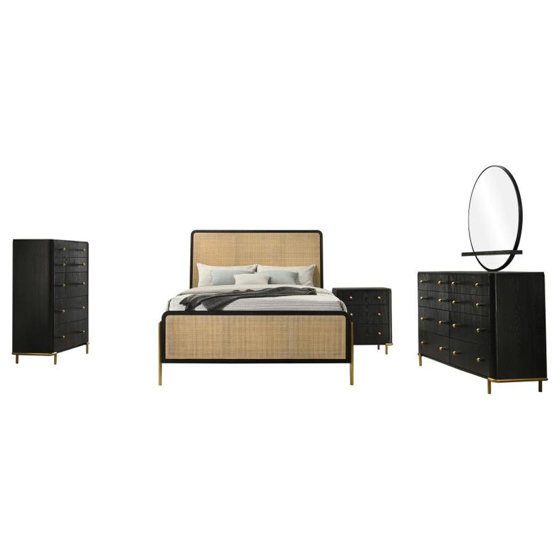 Arini 5-piece Eastern King Bedroom Set Black and Natural-zoom-