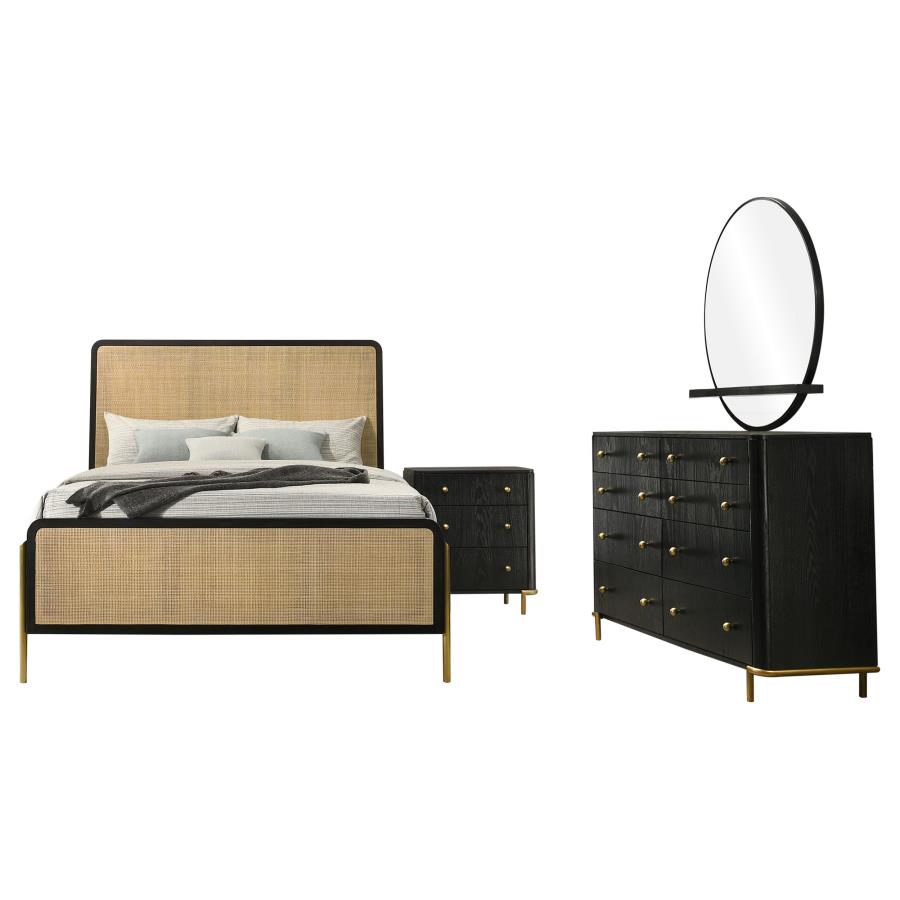 Arini 4-piece California King Bedroom Set Black and Natural-zoom-2