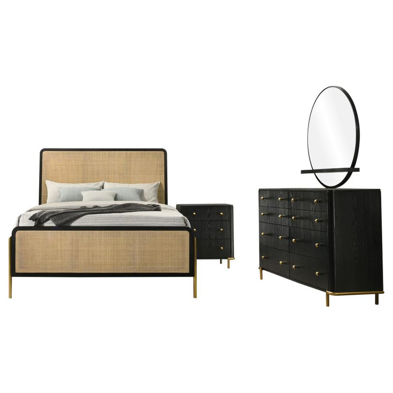 Arini 4-piece Queen Bedroom Set Black and Natural-zoom-