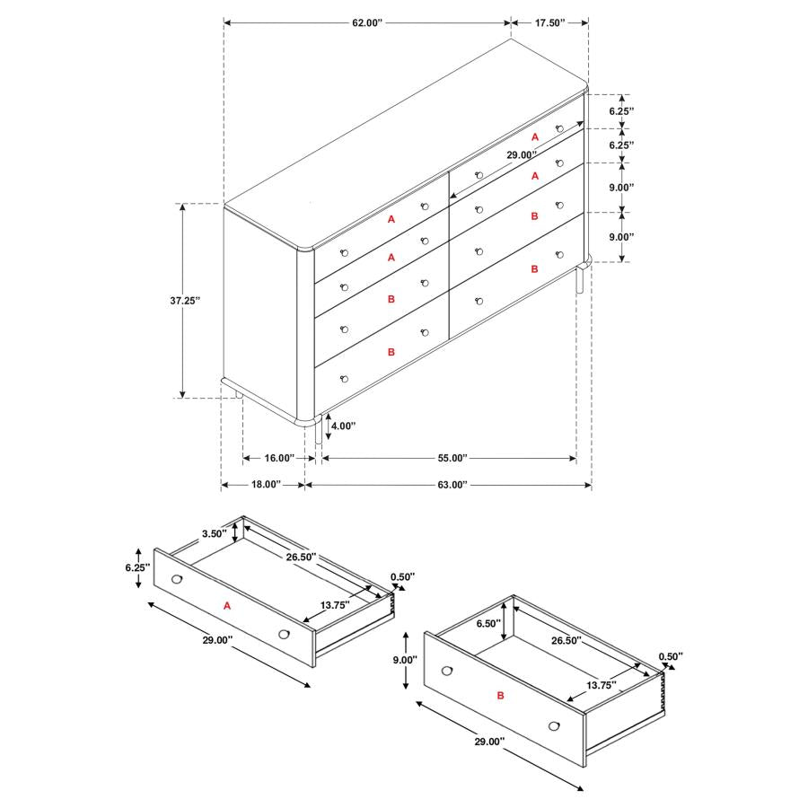 Arini 5-piece Eastern King Bedroom Set Cream and Black-18