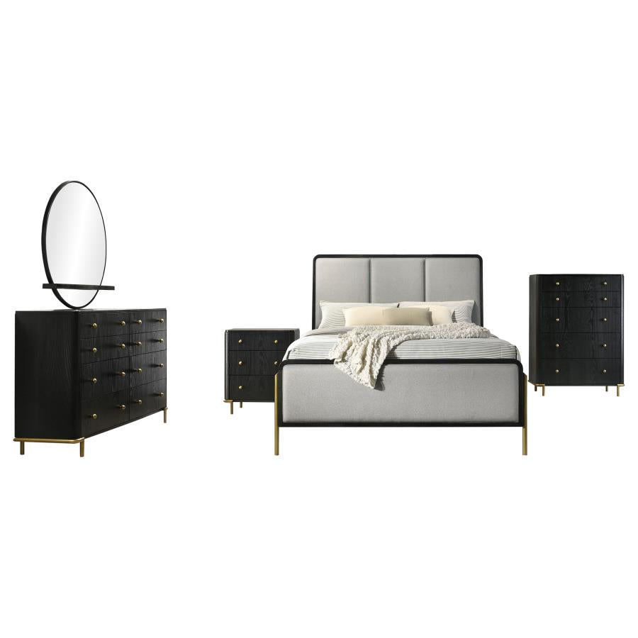 Arini 5-piece Queen Bedroom Set Black and Grey-2