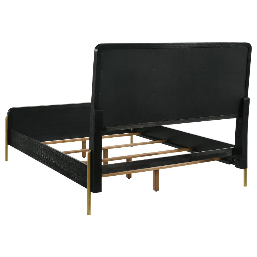 Arini 56-inch Queen Panel Bed Cream and Black-4