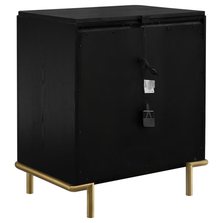 Arini 3-drawer Nightstand Black-6