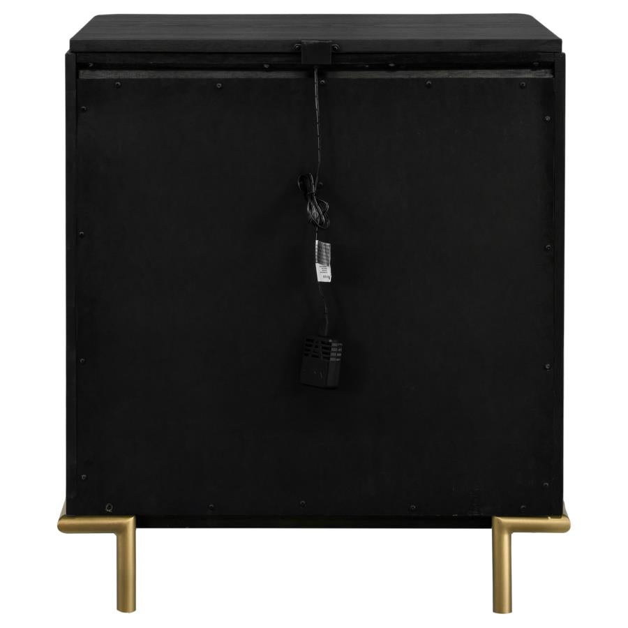 Arini 3-drawer Nightstand Black-7