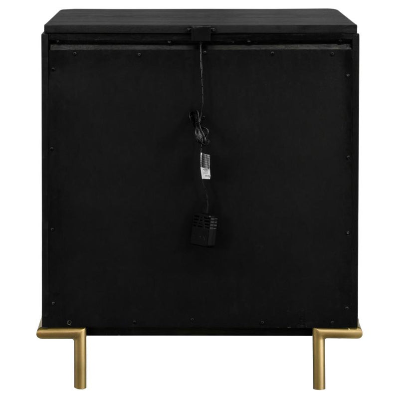 Arini 3-drawer Nightstand Black-zoom-