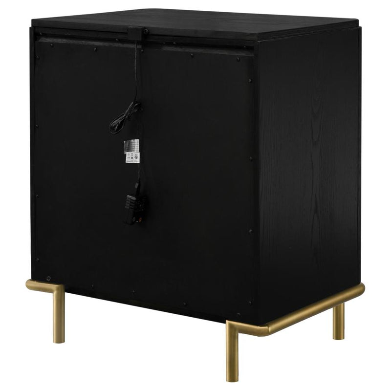 Arini 3-drawer Nightstand Black-zoom-