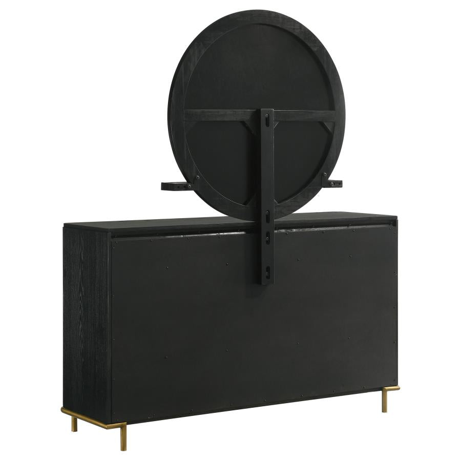 Arini 8-drawer Dresser with Mirror Black-zoom-6