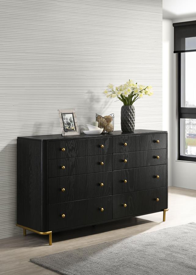 Arini 8-drawer Dresser Black-zoom-2