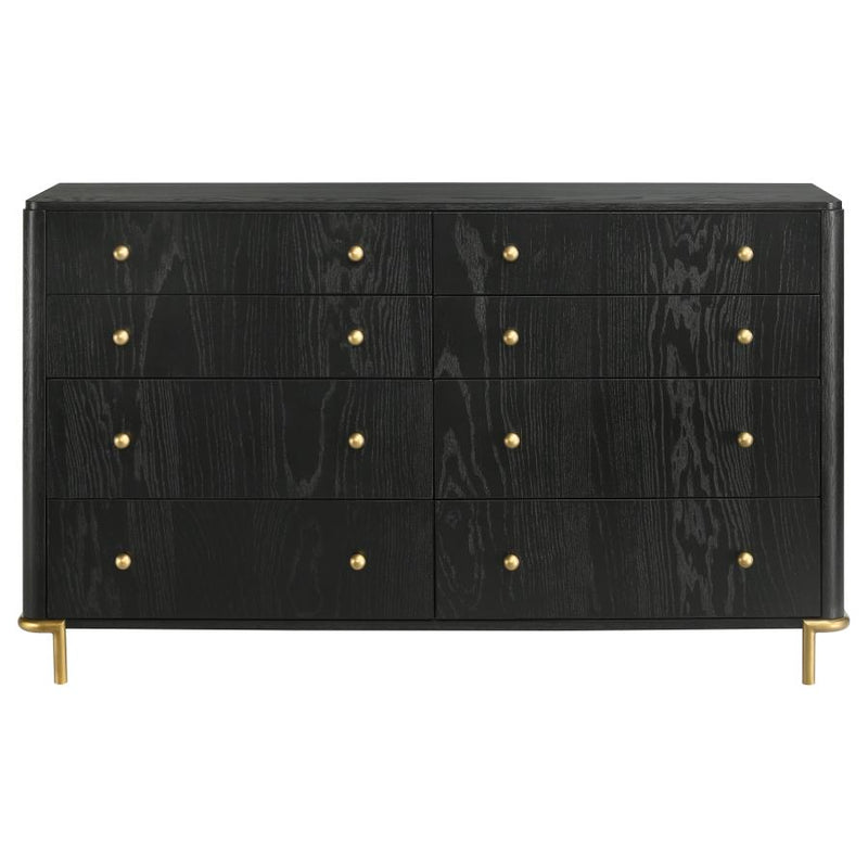 Arini 8-drawer Dresser Black-zoom-