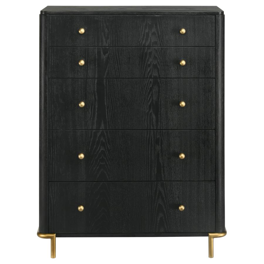 Arini 5-drawer Bedroom Chest Black-3