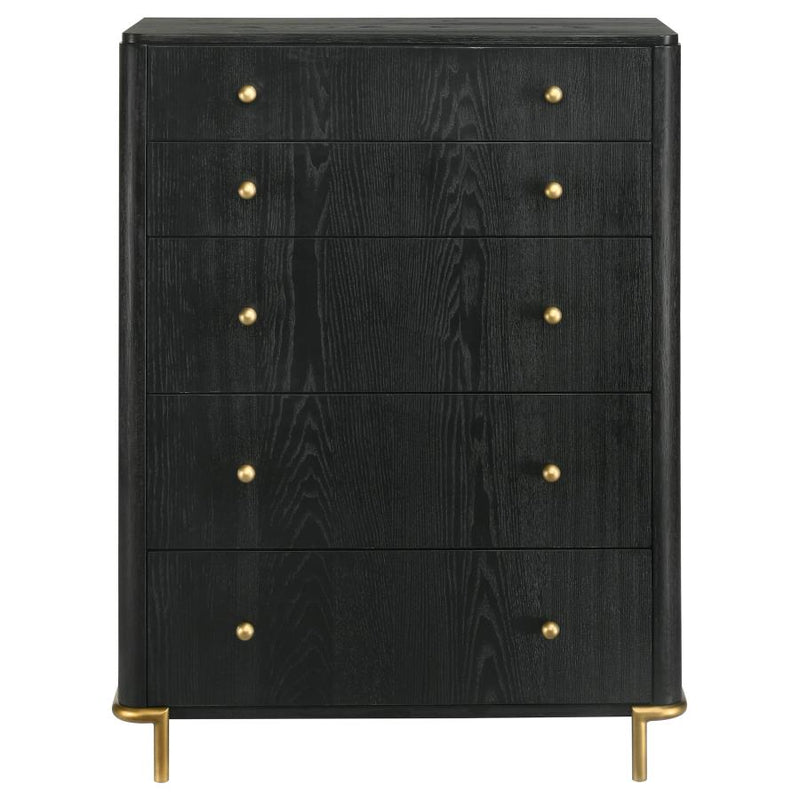Arini 5-drawer Bedroom Chest Black-zoom-