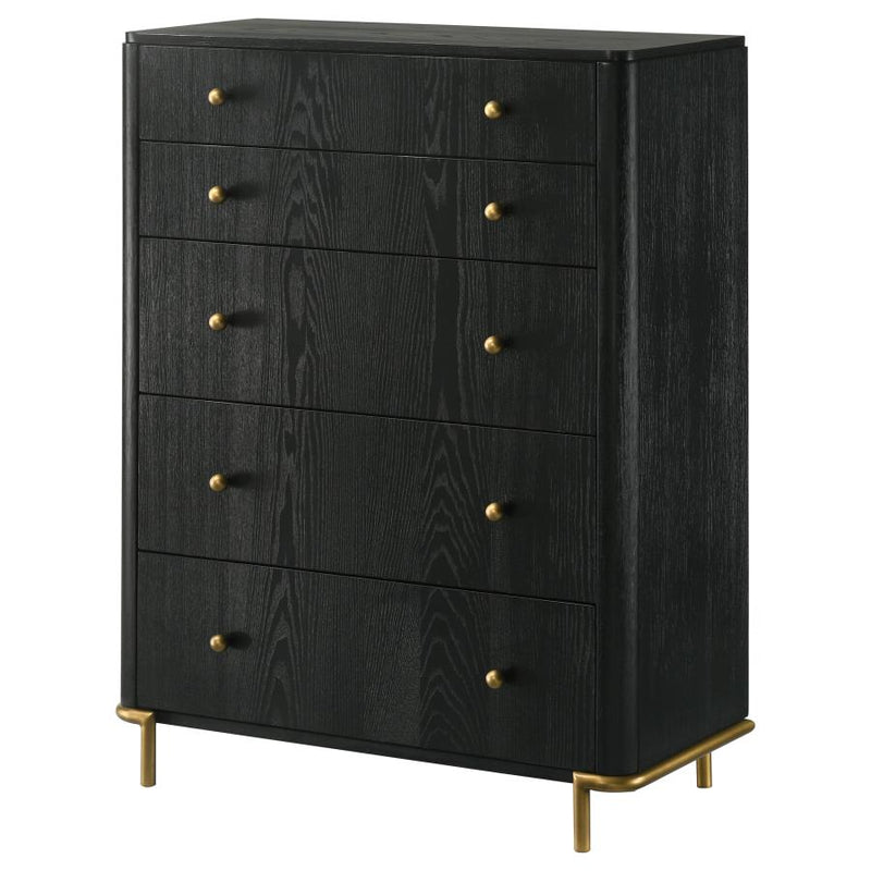 Arini 5-drawer Bedroom Chest Black-zoom-