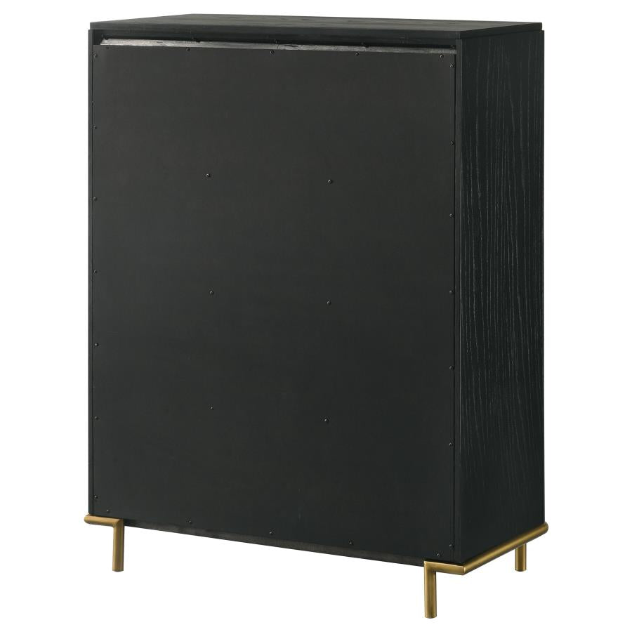 Arini 5-drawer Bedroom Chest Black-8