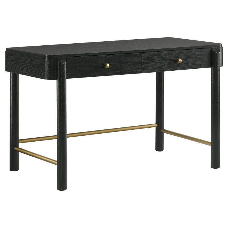 Arini 2-drawer Vanity Desk Makeup Table Black-zoom-