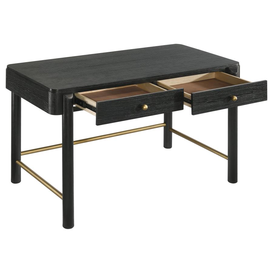 Arini 2-drawer Vanity Desk Makeup Table Black-3