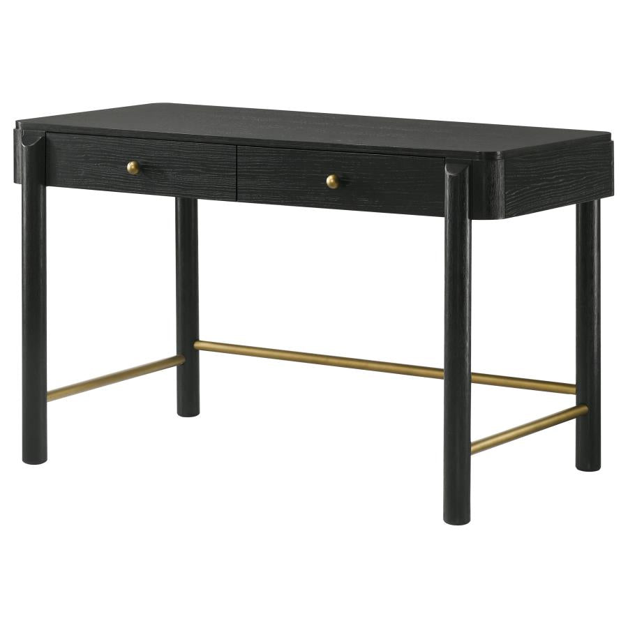 Arini 2-drawer Vanity Desk Makeup Table Black-zoom-5