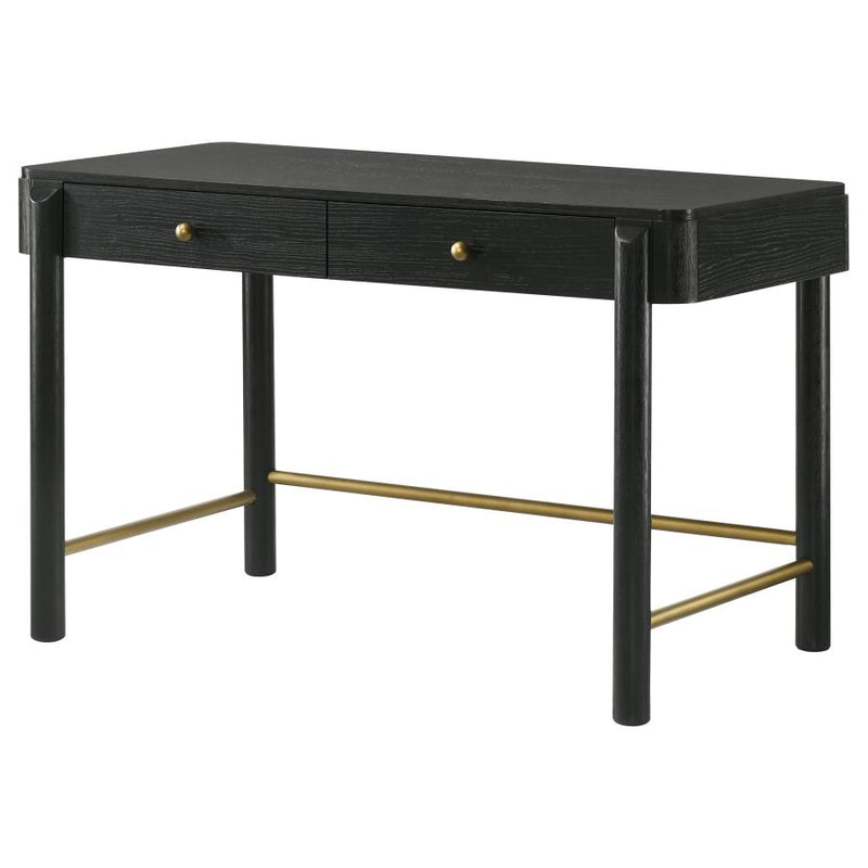 Arini 2-drawer Vanity Desk Makeup Table Black-zoom-