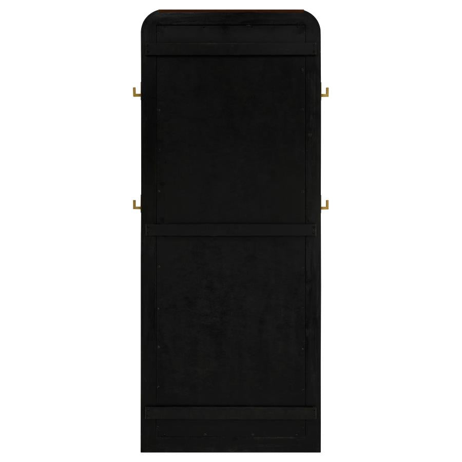 Arini Cane Weave Full Length Standing Floor Mirror Black-zoom-7