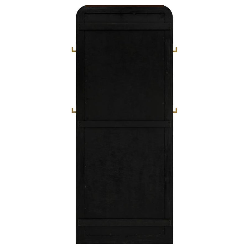 Arini Cane Weave Full Length Standing Floor Mirror Black-zoom-