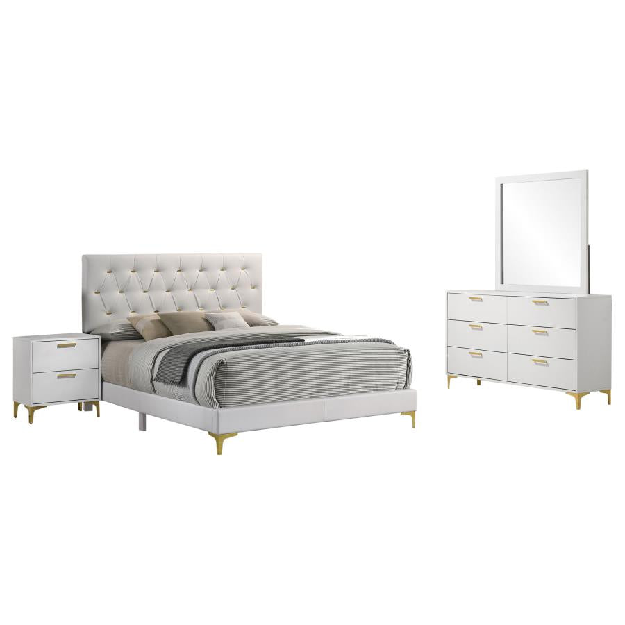 Kendall 4-piece Eastern King Bedroom Set White-2