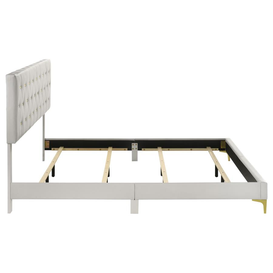 Kendall Upholstered Eastern King Panel Bed White-6
