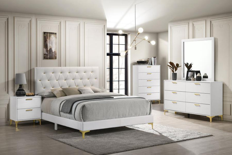 Kendall Upholstered Eastern King Panel Bed White-zoom-