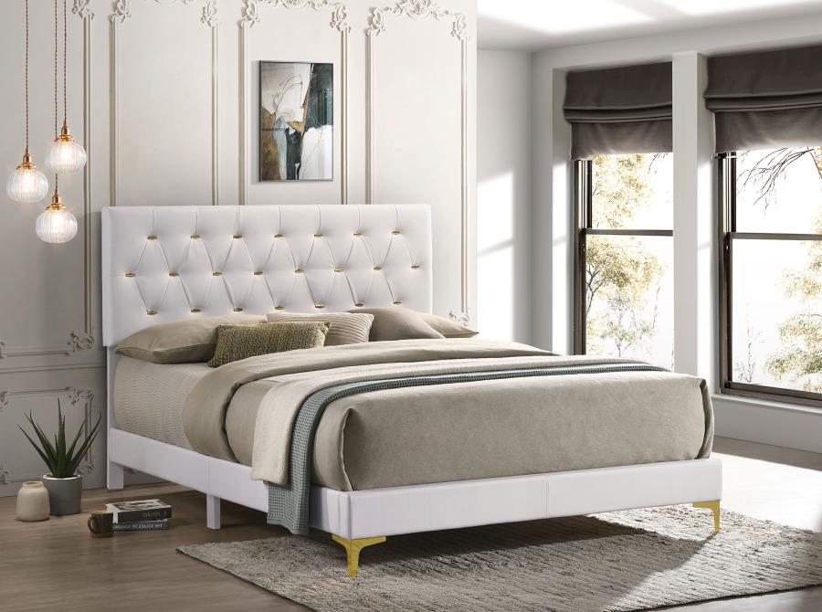 Kendall Upholstered Queen Panel Bed White-zoom-2