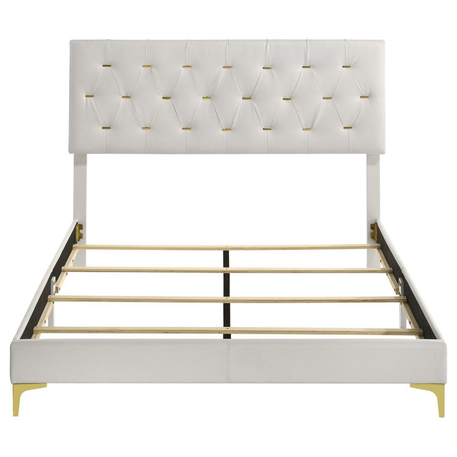 Kendall Upholstered Queen Panel Bed White-zoom-4