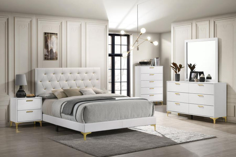 Kendall Upholstered Queen Panel Bed White-zoom-