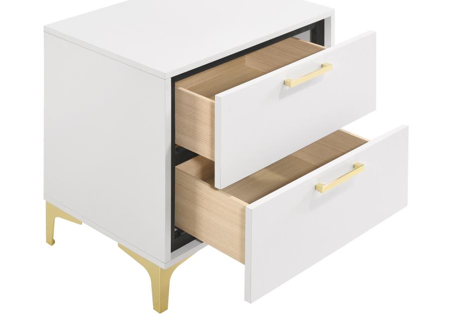 Kendall 2-drawer Nightstand White-10