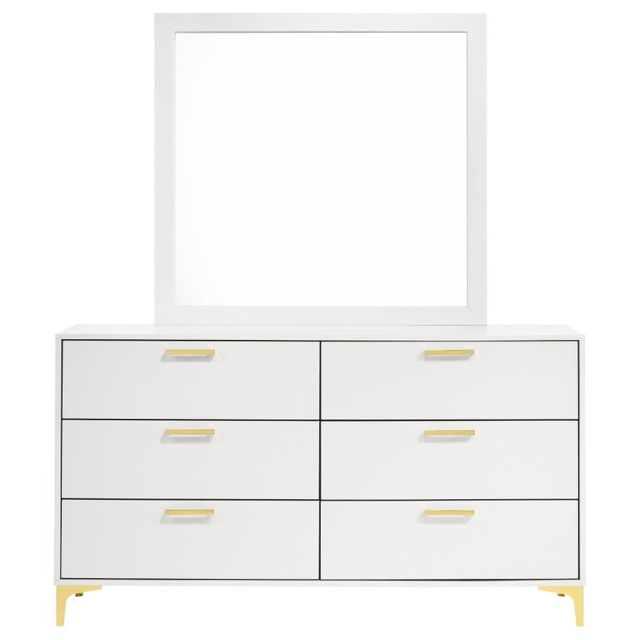Kendall 6-drawer Dresser with Mirror White-zoom-3