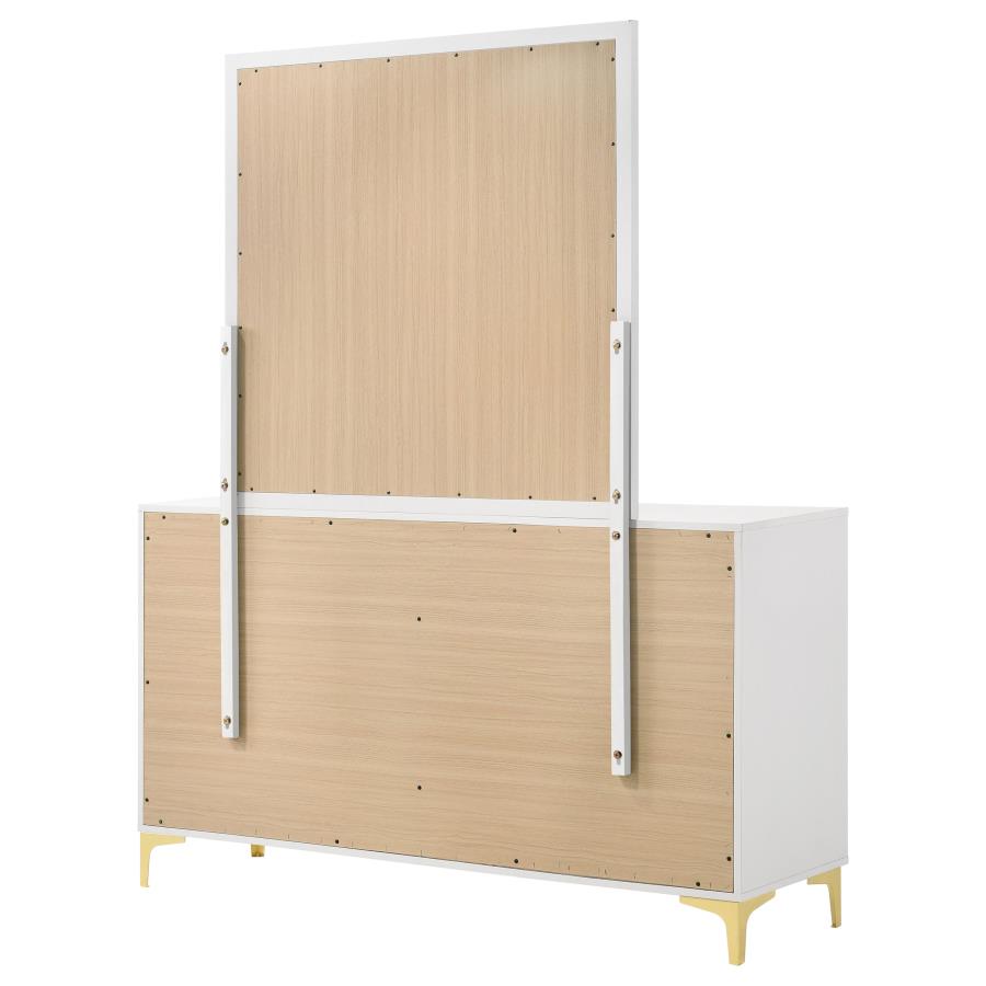Kendall 6-drawer Dresser with Mirror White-zoom-8
