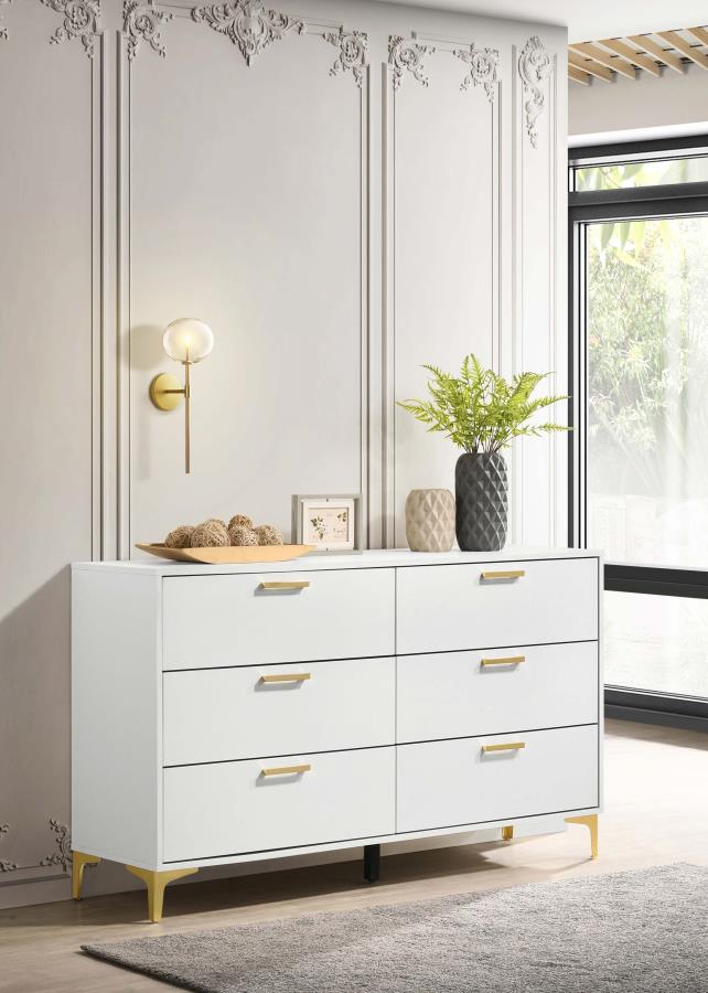 Kendall 6-drawer Dresser White-zoom-