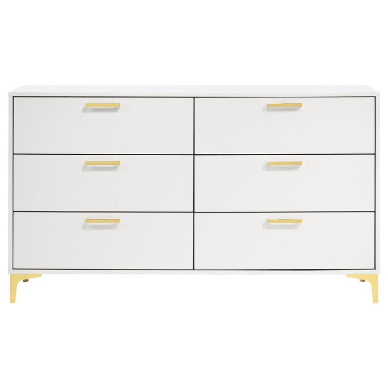 Kendall 6-drawer Dresser White-zoom-