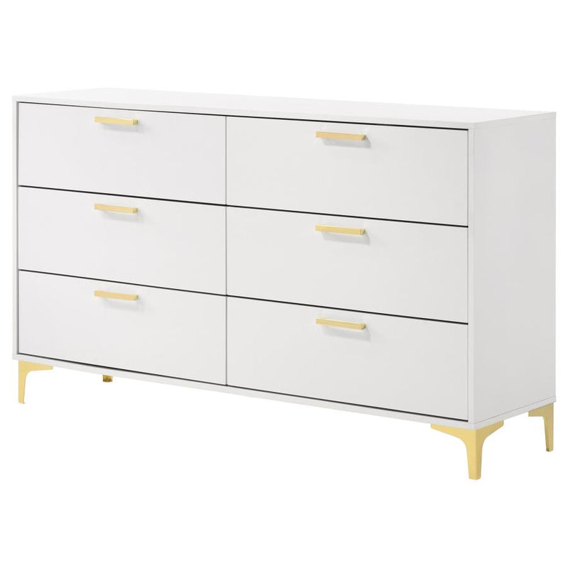 Kendall 6-drawer Dresser White-zoom-