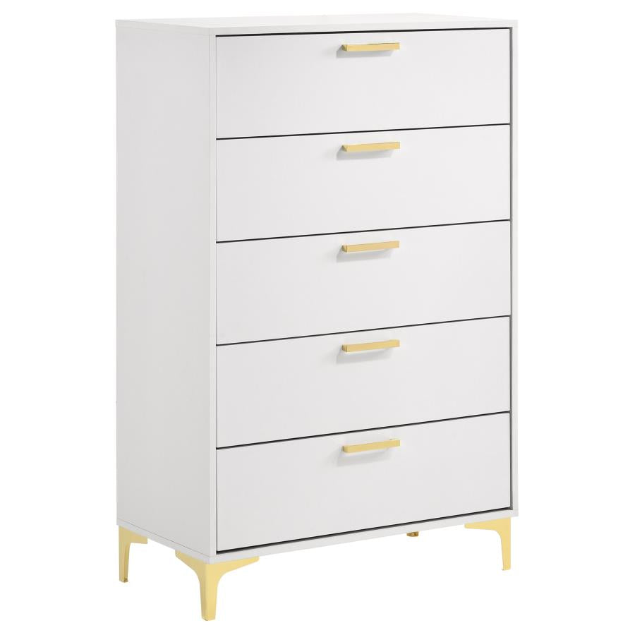 Kendall 5-drawer Bedroom Chest White-1