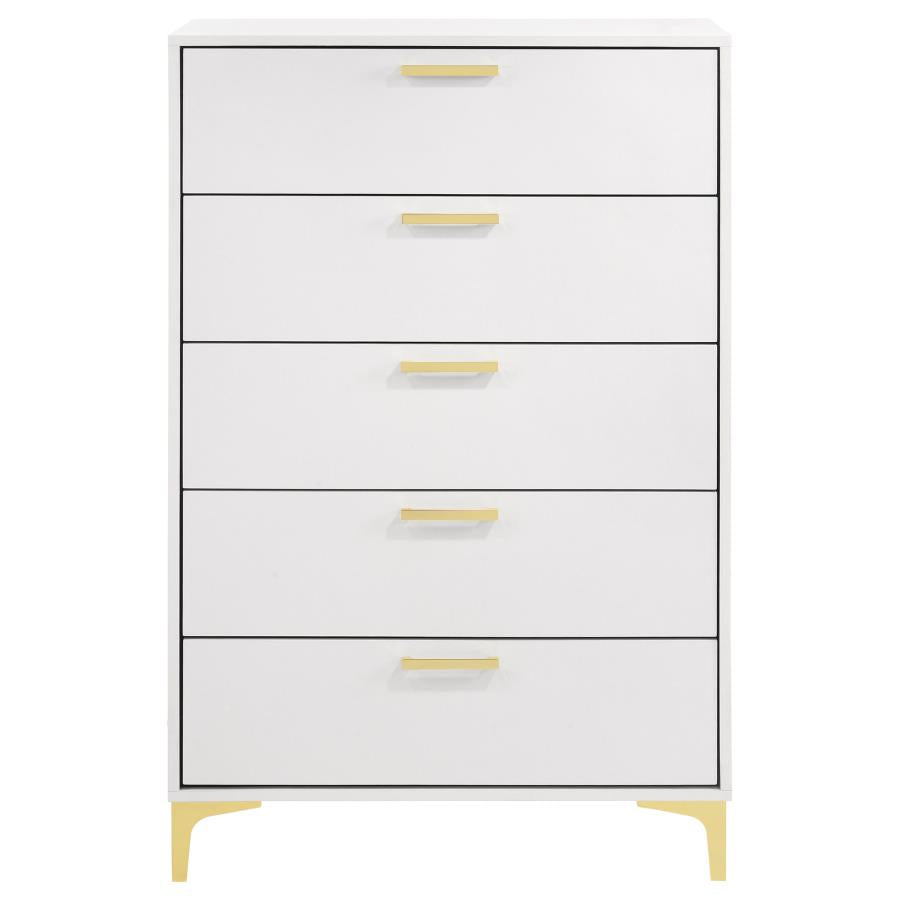 Kendall 5-drawer Bedroom Chest White-zoom-3