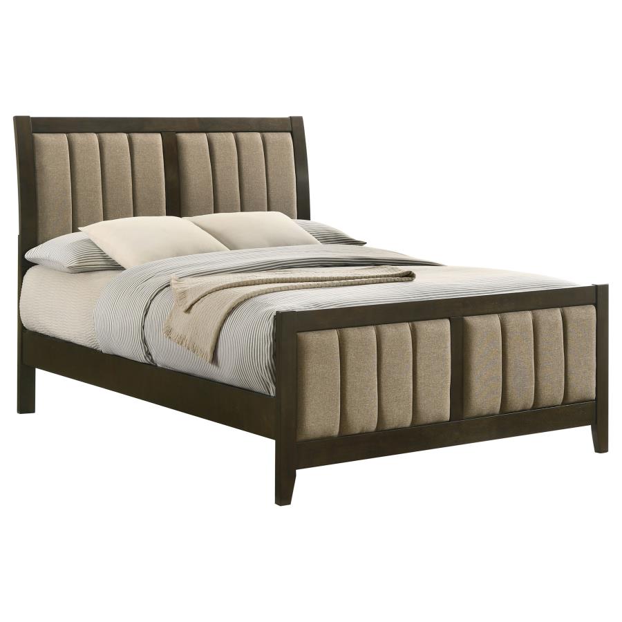 Wilkes 51-inch Upholstered Full Bed Dark Cocoa-zoom-3