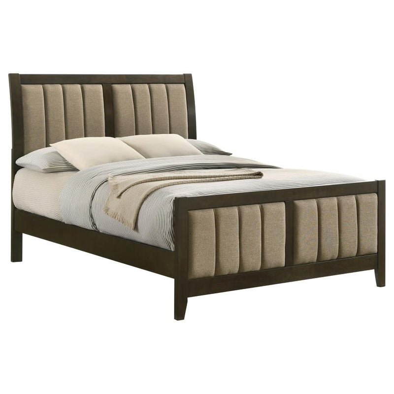 Wilkes 51-inch Upholstered Full Bed Dark Cocoa-zoom-